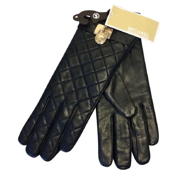 NWT Michael Kors Leather Gloves - Picture 3 of 4